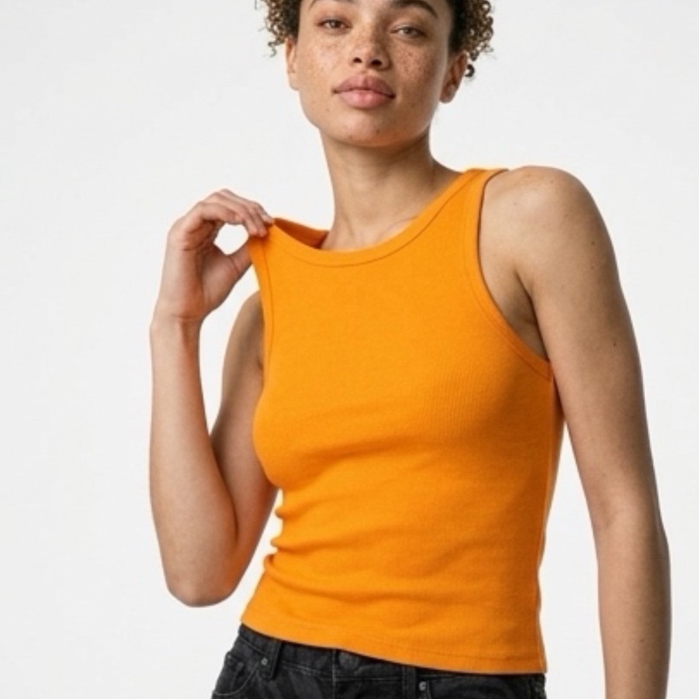 Wild Fable Ribbed Cropped Tank Bundle Orange M Green Size S - Picture 6 of 8